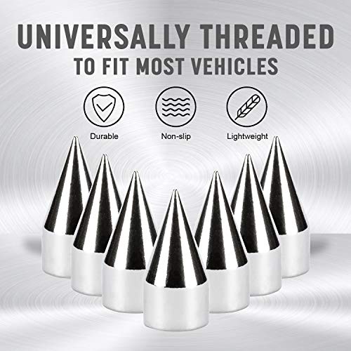 Pilot Automotive Pilot IP-2049 Spiked Chrome Finished Valve Caps, 1 Pack, Silver - Image 2