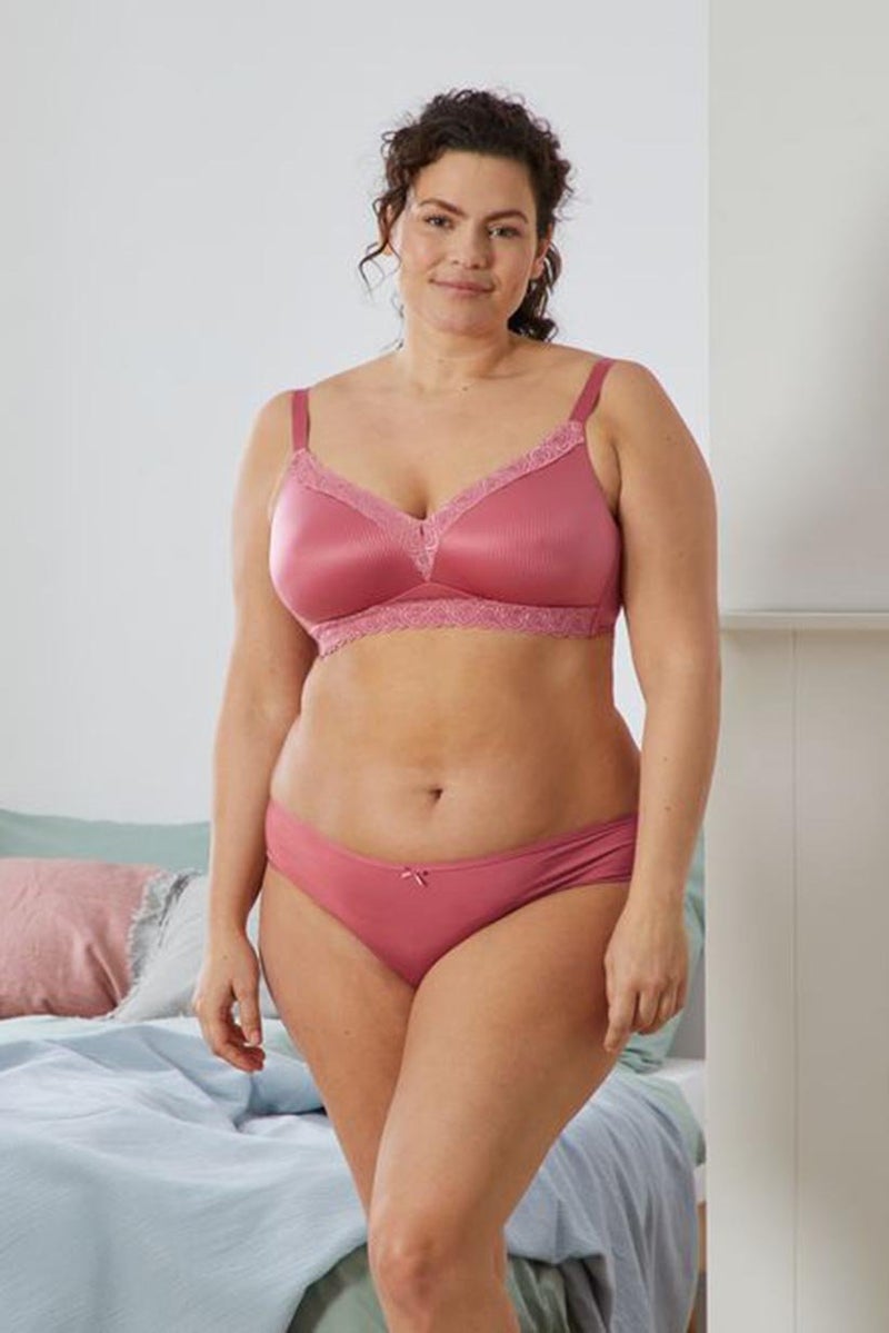 Tchibo سوتيان نسائي غير مبطن من الدانتيل الناعم، وردي فاتح - Image 1