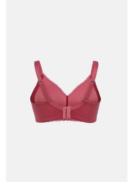Tchibo Women Non Padded Soft Lace Bra, Rose Pink  - Image 2