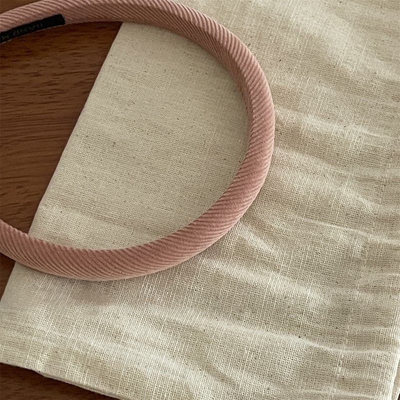 Generic Elegant Pink Non-Slip Hairband for Women Lotus root powder 