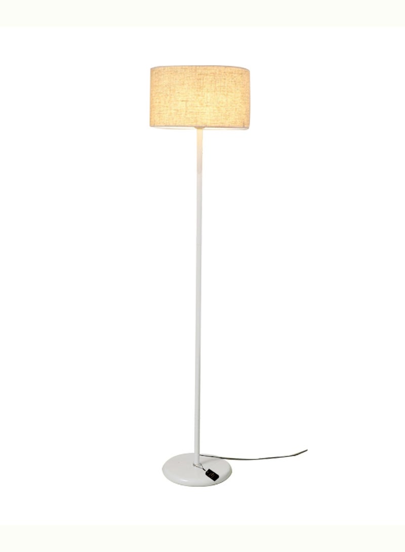 شاربدو مصباح أرضي بتصميم نورديك بسيط، إضاءة دافئة، مناسب لغرفة المعيشة وغرفة النوم، مزود بحامل مصباح LED بقوة 7 واط، لون أبيض، طوله 145 سم - Image 1