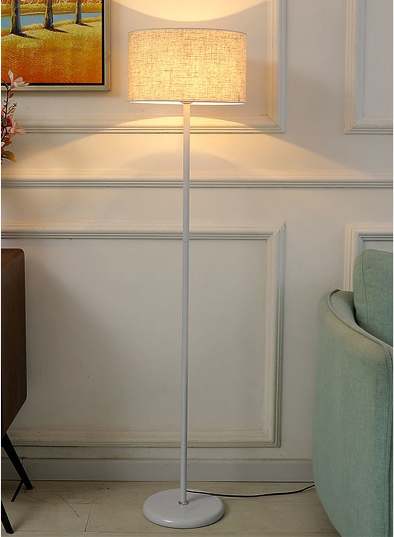 شاربدو مصباح أرضي بتصميم نورديك بسيط، إضاءة دافئة، مناسب لغرفة المعيشة وغرفة النوم، مزود بحامل مصباح LED بقوة 7 واط، لون أبيض، طوله 145 سم - Image 3