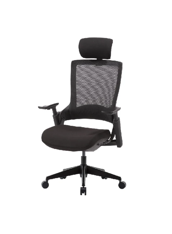 Micasa High Back Ergonomic Mesh Office Chair with Wheels Black 72.5 x 43.5 x 68.5 cm MC-MELLETE