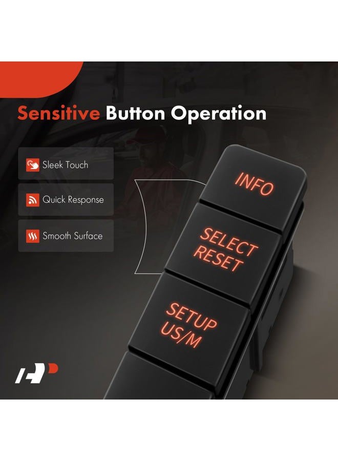 A-Premium Drive Monitor Info Switch Mod Compatible with Toyota Sequoia 2008-2009, Tundra 2007-2009, Drive Monitor Information Control Replace# 84977-0C020, 849770C020 - Image 3