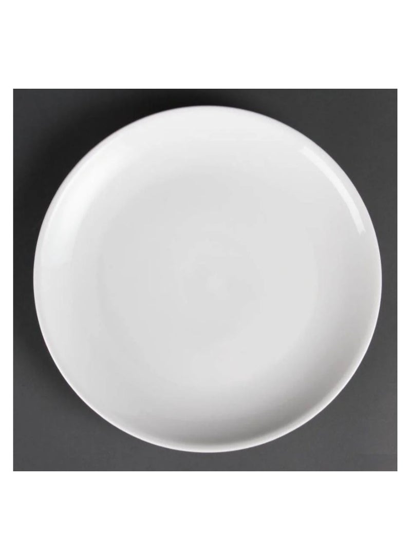طبق مستدير بورسلين ابيض 21 سم (4 قطع) - Image 1