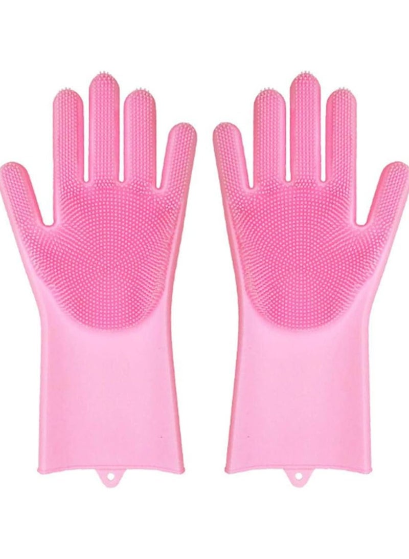 Pair of Silicon Kitchen Glove - Multicolor - Image 1