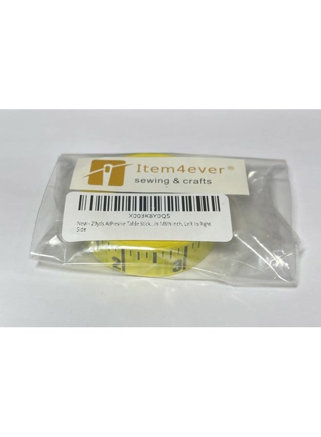 item4ever 20YDS Adhesive Table Sticky Measuring Tape Ruler for Measurement, Read in 18th Inch, Left to Right Side - Image 2