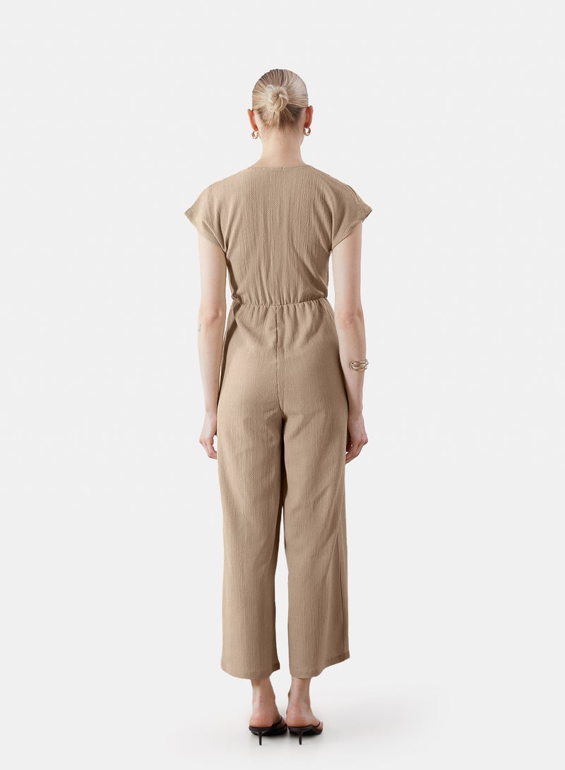 LC WAIKIKI Double Breasted Textured Women's Jumpsuit - Image 2