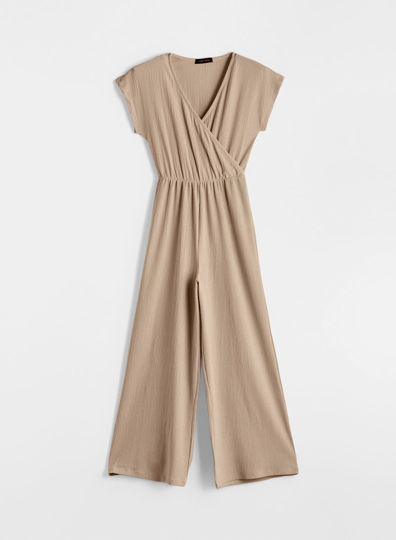 LC WAIKIKI Double Breasted Textured Women's Jumpsuit - Image 5