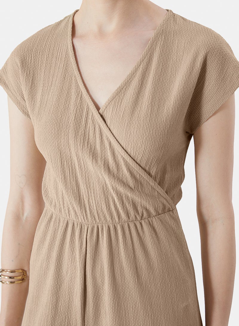 LC WAIKIKI Double Breasted Textured Women's Jumpsuit - Image 4