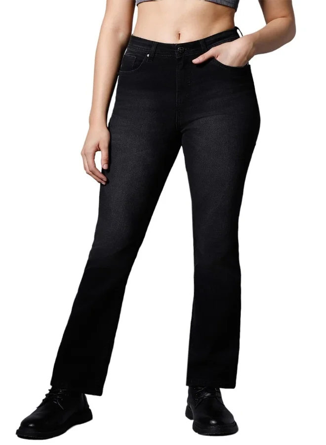 HIGH STAR Women Black Jeans