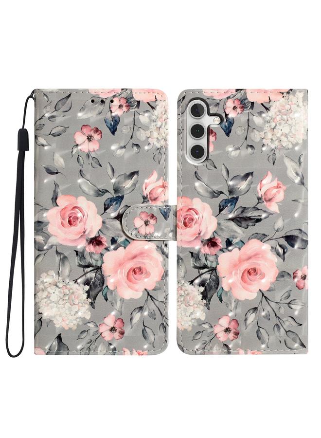 The Bros Case For Samsung Galaxy A16 5G 3D Pattern Leather Phone Case