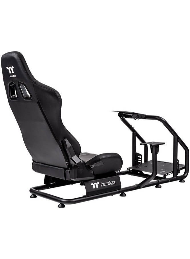 Thermaltake GR300 Racing Simulator Cockpit, Adjustable PVC Racing Seat, Reinforced Steel & Aluminum Frame, Up to 100 kg Load Capacity, Tiltable Steering Wheel & Pedal Mounts (Wheel + Pedal Tilt: +25° to -35°, 0°/15°/27°), Compatible with Logitech/Thrustmaster/Fanatec, Cable Management, Black | GSC-R30-CPASBB-01 - Image 2