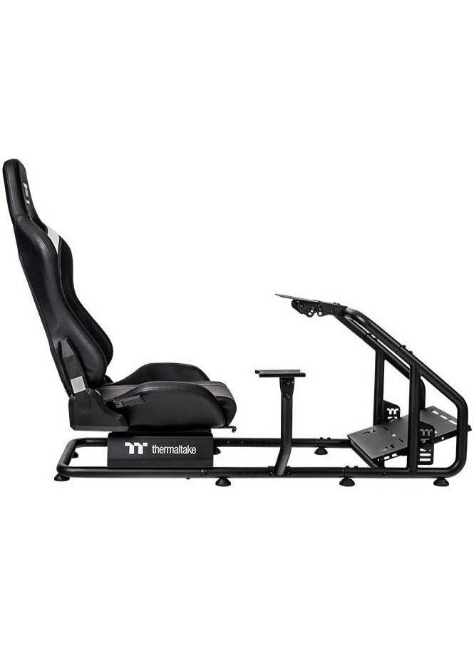 Thermaltake GR300 Racing Simulator Cockpit, Adjustable PVC Racing Seat, Reinforced Steel & Aluminum Frame, Up to 100 kg Load Capacity, Tiltable Steering Wheel & Pedal Mounts (Wheel + Pedal Tilt: +25° to -35°, 0°/15°/27°), Compatible with Logitech/Thrustmaster/Fanatec, Cable Management, Black | GSC-R30-CPASBB-01 - Image 3