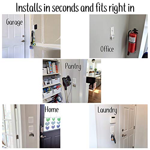 Mount Genie The No-Screwups Key Hook Organizer by Mount Genie (Black, 2-Pack): Wall Mount with No Damaging Screws or Tape. Installs in Seconds on Any Light Switch. Great for Entryway, Mudroom, Kitchen, Office - Image 4