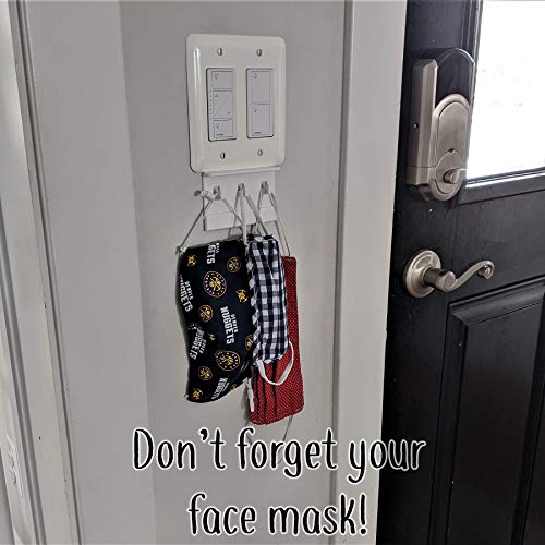 Mount Genie The No-Screwups Key Hook Organizer by Mount Genie (Black, 2-Pack): Wall Mount with No Damaging Screws or Tape. Installs in Seconds on Any Light Switch. Great for Entryway, Mudroom, Kitchen, Office - Image 2