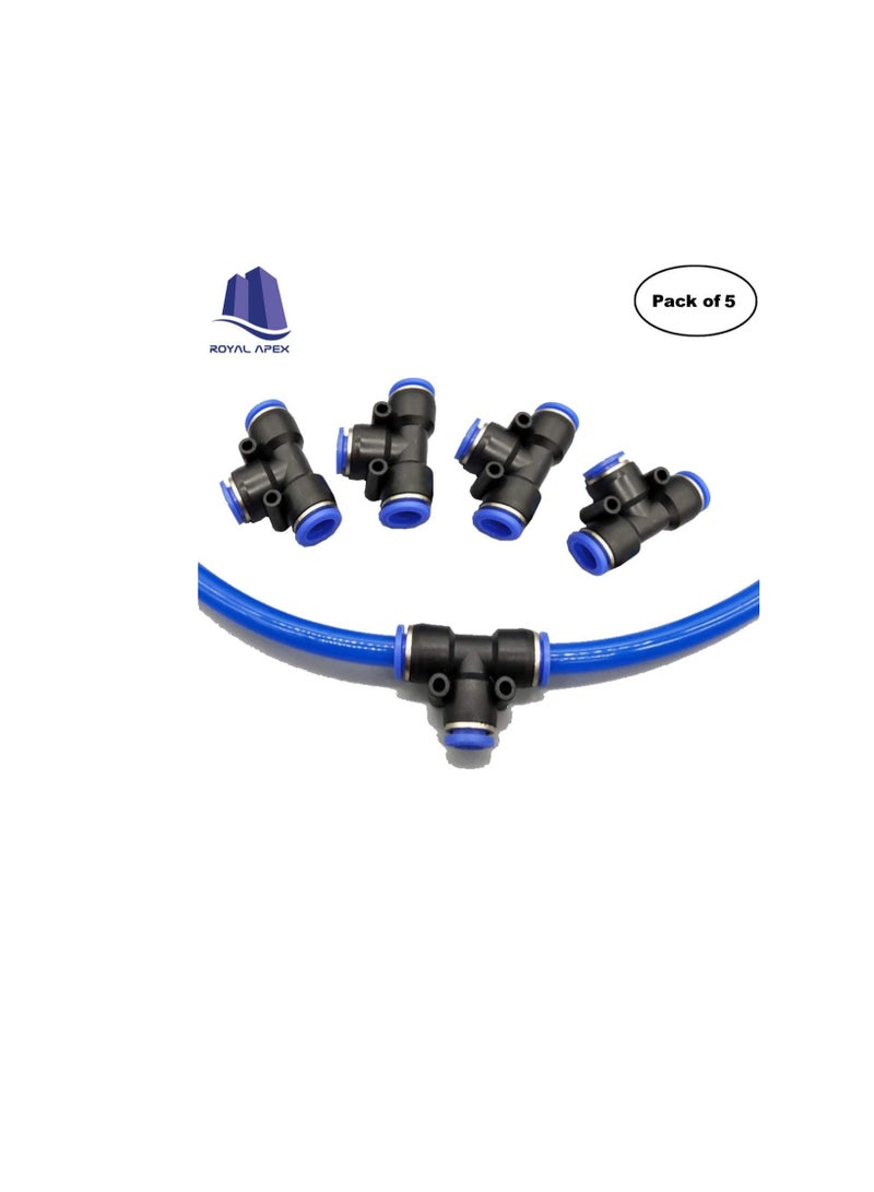 بي يو تجهيزات أنابيب PU أنبوب هوائي من مادة البولي يوريثين ادفع لتوصيل حزمة تي من 5 ، 8 مم - Image 2