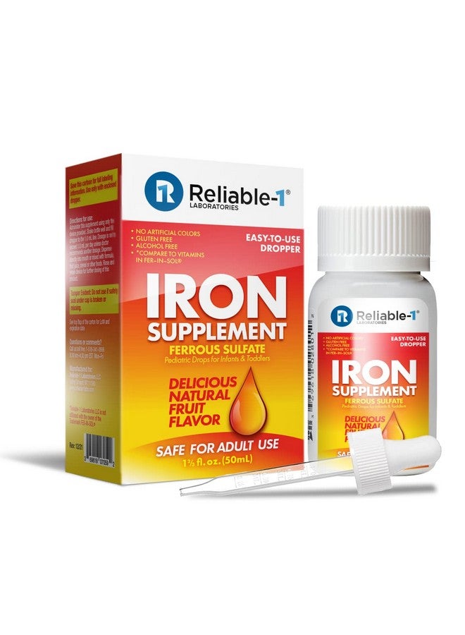Reliable-1 Laboratories Ferrous SULFATE/Pediatric Drops for Infants & Toddler Iron Supplement (2-Pack)  - Image 2