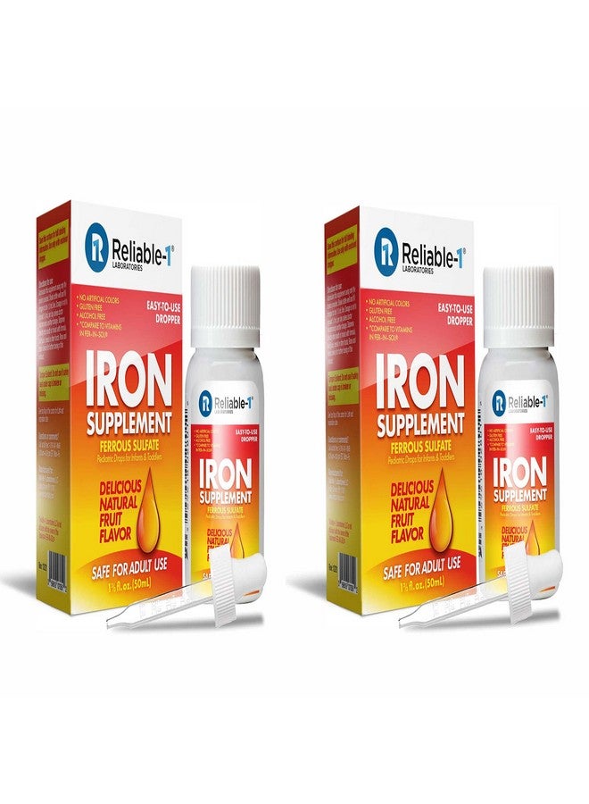 Reliable-1 Laboratories Ferrous SULFATE/Pediatric Drops for Infants & Toddler Iron Supplement (2-Pack)  - Image 1