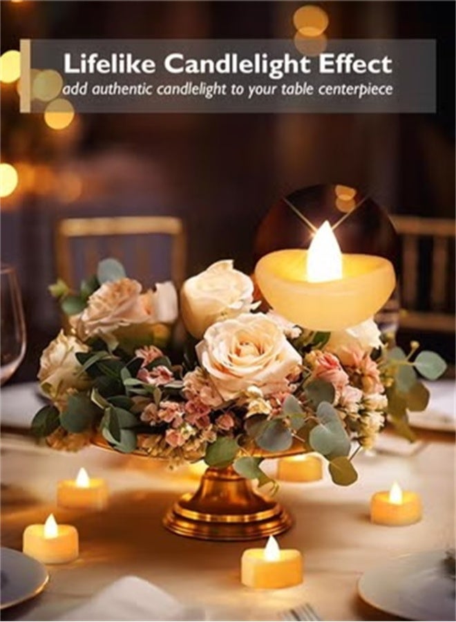HOMESTAR 24pcs LED Flameless Flickering Candles, Battery-Powered Electric Tea Light Set for Home Decor, Birthday, Gifts (Warm White) - Image 2