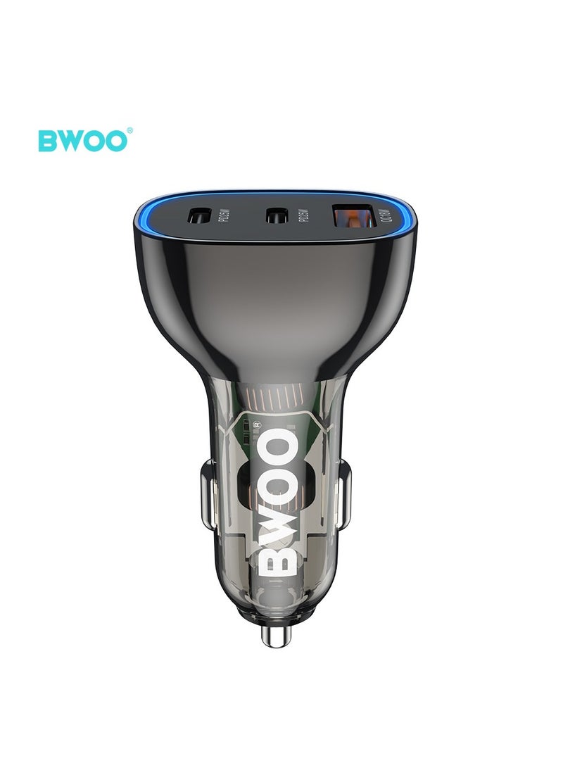 BWOO Pd 25W + Qc 18W 3 Port Car Charger - Image 2