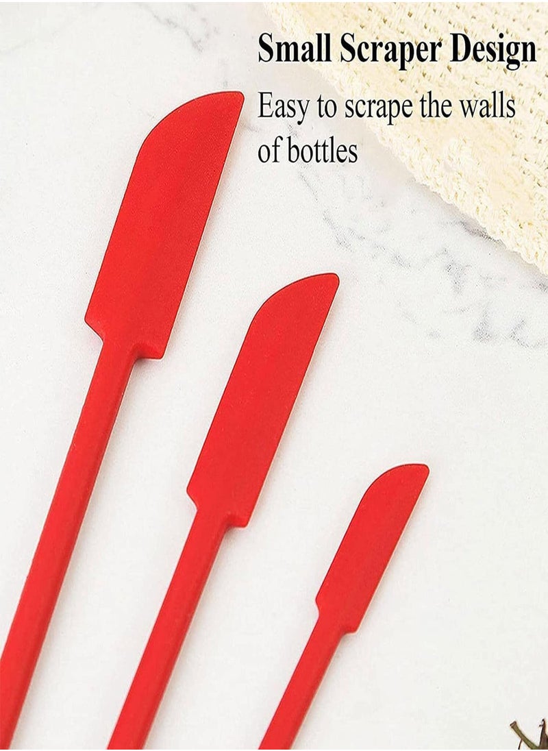GGOOT - Mini Silicone Spatula | Jar Spatula Last Drop Small Spatulas,Durable Double-End Mini Scr Reduce Waste, Spatula Lotion Stirrer for Food Bottles Beauty Products - Image 1