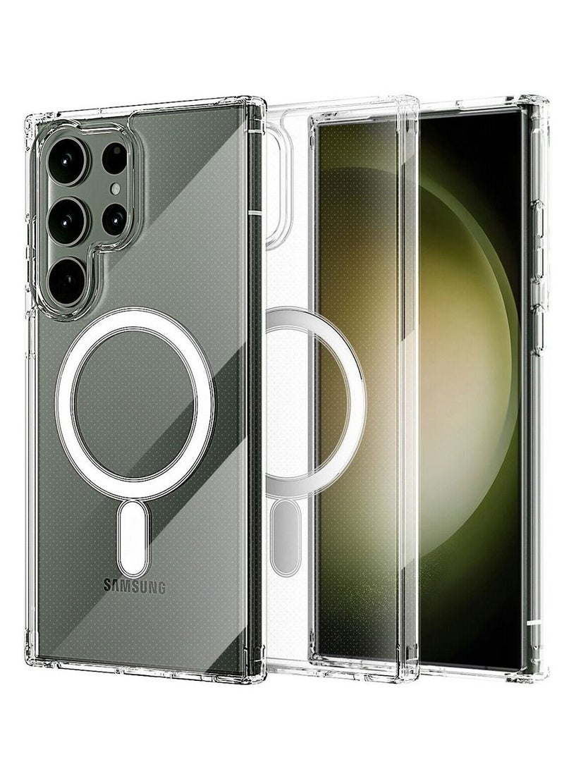 CATANES Samsung Galaxy S23 Ultra Case Clear Magnetic Wireless Charging Case MagSafe Transparent Cover - Image 1