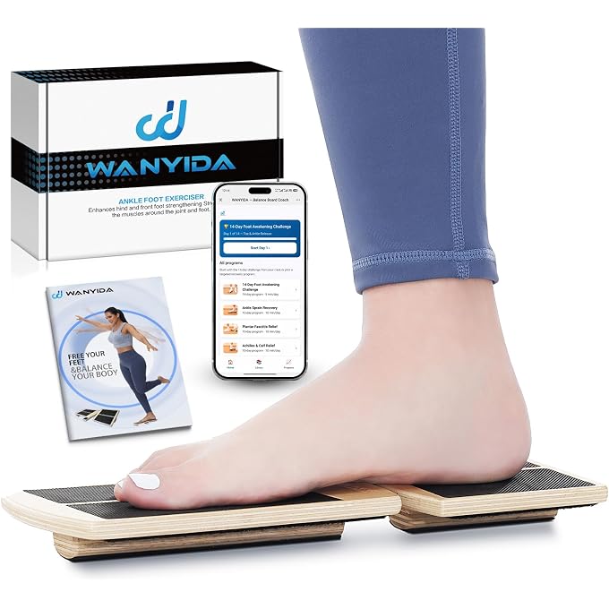 WANYIDA Ankle Foot Strengthener Exerciser For Sprained. Single Leg Balance Board, Posture Corrector, Foot Stretcher For Plantar Fasciitis Relief. - Image 4
