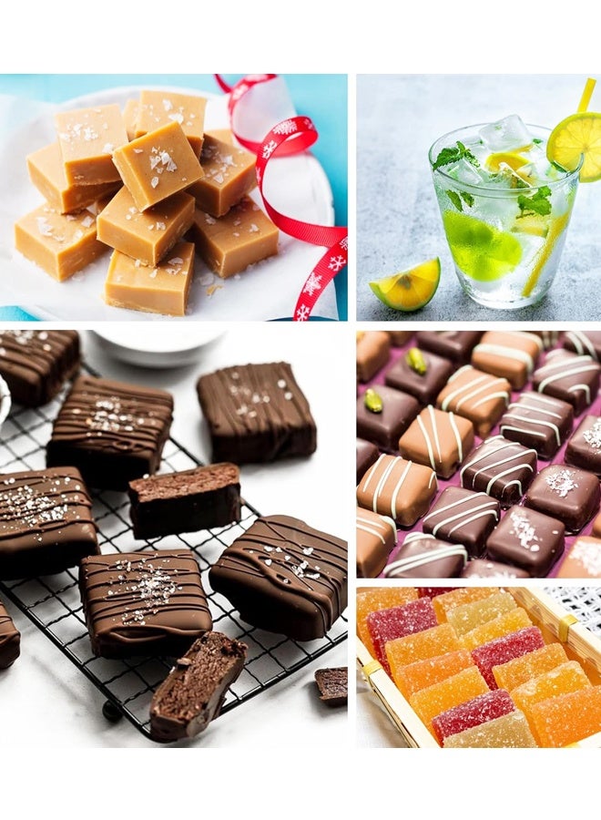 قالب شوكولاتة مربع من قطعتين، 40 تجويفًا، قالب مكعب سيليكون للشوكولاتة والحلوى والكراميل ومكعبات الثلج والغاناش والصمغ - Image 3