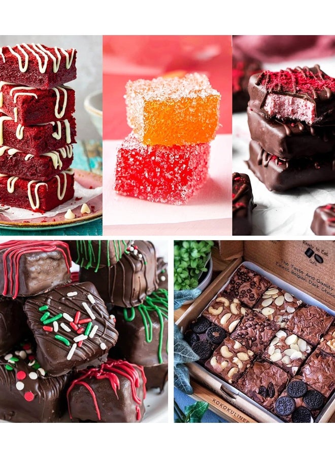 قالب شوكولاتة مربع من قطعتين، 40 تجويفًا، قالب مكعب سيليكون للشوكولاتة والحلوى والكراميل ومكعبات الثلج والغاناش والصمغ - Image 5