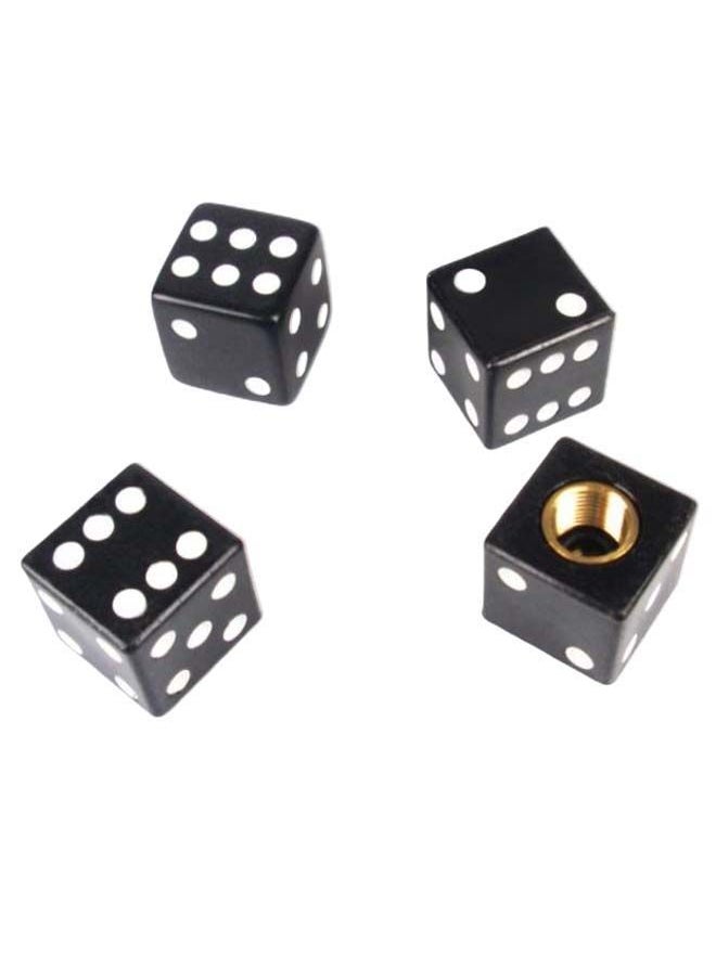 NIBEMINENT - 4-Piece Dice Style Universal Tyre Valve Cap Set - Image 1