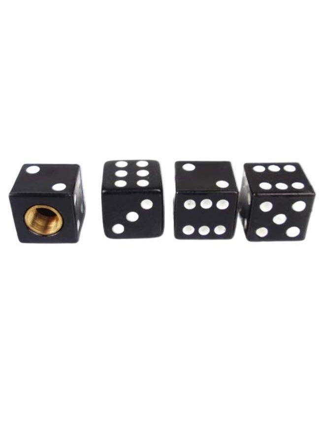 NIBEMINENT - 4-Piece Dice Style Universal Tyre Valve Cap Set - Image 1