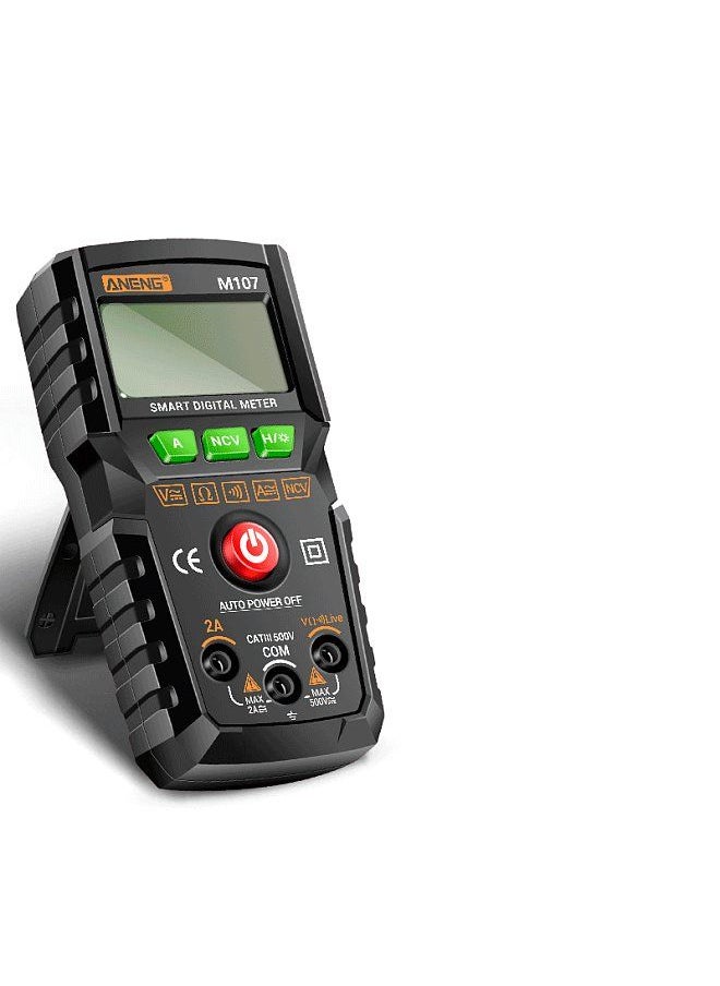 ANENG M107 Smart Digital Multimeter 4000 Counts NCV Universal Meter Handheld Tester Voltmeter Ammeter with Backlight Flashlight AC/DC Voltage & Current Resistance Measurement Zero Fire Wire Detection