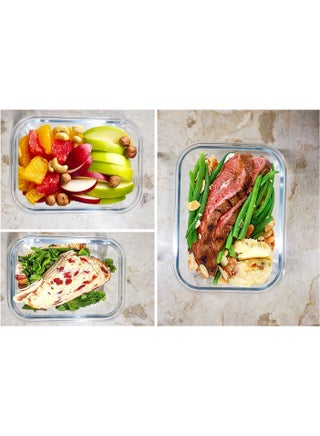 6 Pack Glass Meal Prep Containers With Leakproof Locking Lids Glass Food Storage Containers - view 3