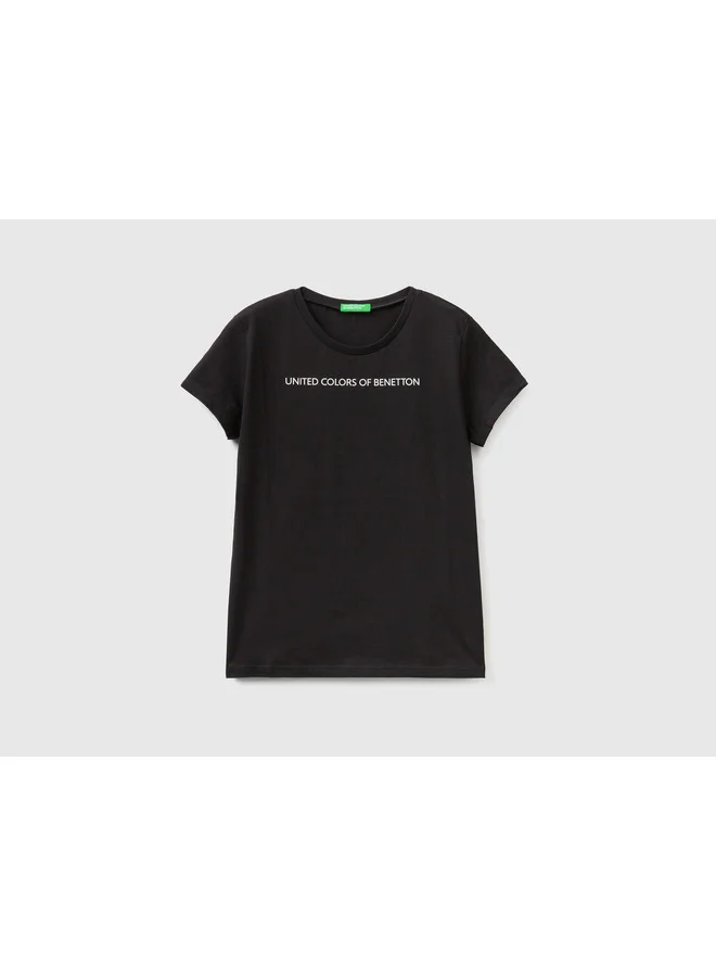 UNITED COLORS OF BENETTON 100% Cotton T-Shirt With Logo