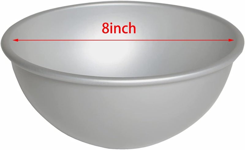 SADYFON 8 x 4 Inches Cake Sphere Pan Half Ball Cake Pan Aluminum Hemisphere Baseball Bakeware - Image 3