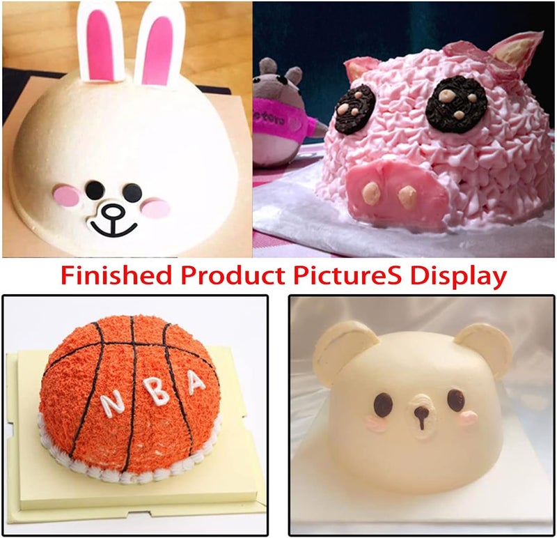 SADYFON 8 x 4 Inches Cake Sphere Pan Half Ball Cake Pan Aluminum Hemisphere Baseball Bakeware - Image 2