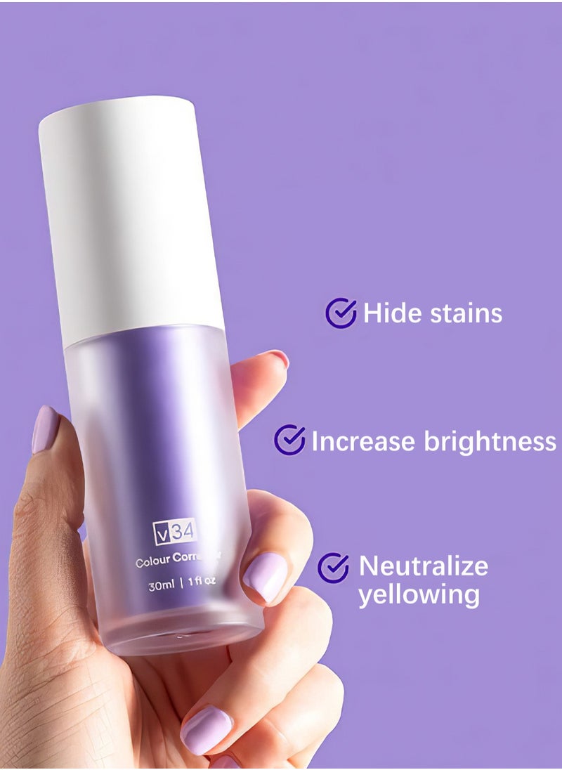 SMILEKIT ﻿v34 Teeth Color Corrector, Purple Teeth Whitening Toothpaste, Remove Stains, Teeth Whitening Purple Toothpaste, Remove Coffee, Stains, Yellow Teeth (30ml）  - Image 4