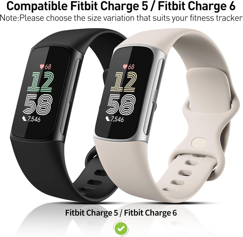 سومان Suoman 4 Pack for Fitbit Charge 6/Charge 5 Smartwatch Case, Definition Clear Screen Protector, All-Around Soft TPU Flexible Protective Cover (Black) - Image 2