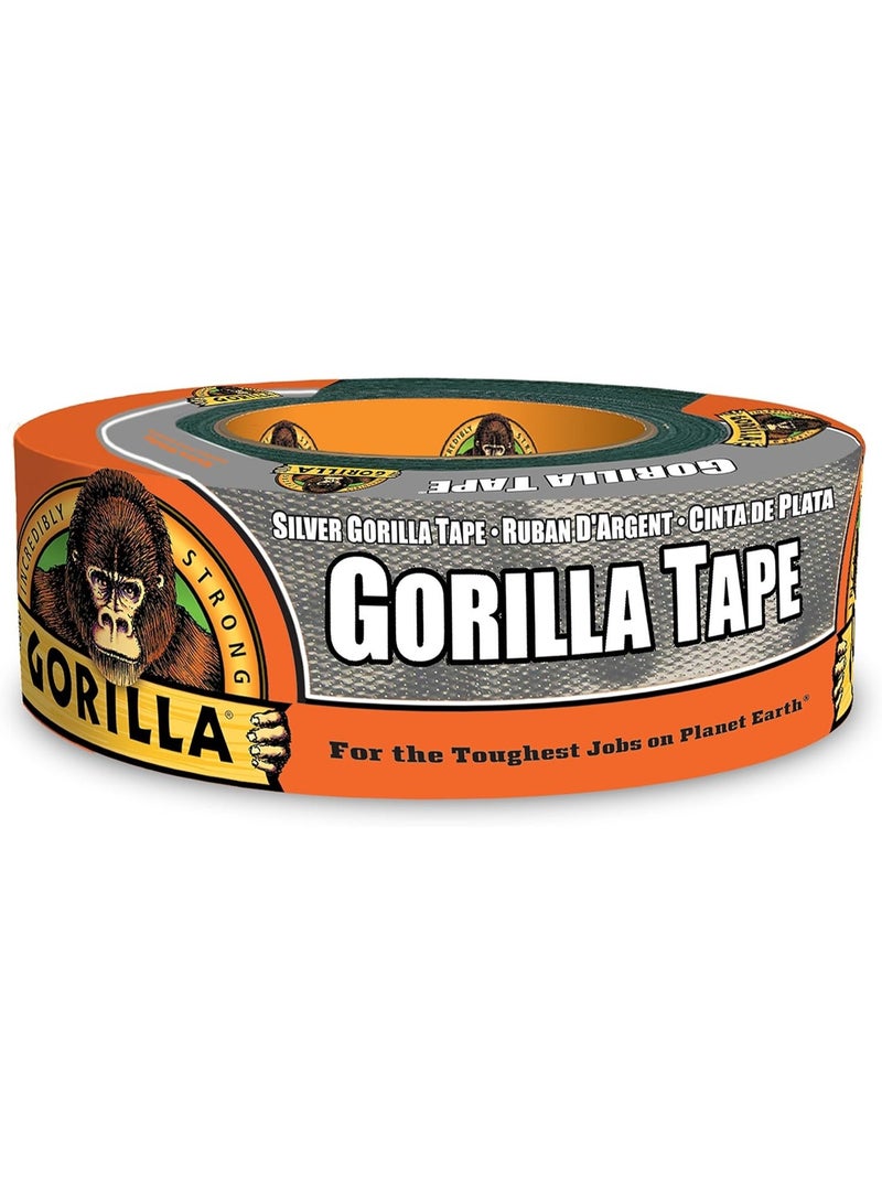 Gorilla Silver Duct Tape, 1.88" x 30 yd, Silver (Pack of 1) - Duct, Utility, Triple Layer Strength, Indoor & Outdoor, Weather Resistant Shell - Image 1