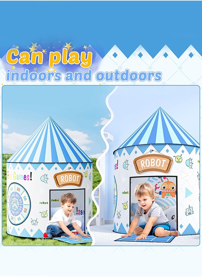 Soft Touch - 4 in 1 Play Tent for Toddler Boys Girls Lightweight Portable Foldable Indoor Outdoor Playhouse with 3 Fun Games Toys Kids Tent Playset Castle Tent Pop Up Tent with Carrying Bag - Image 1