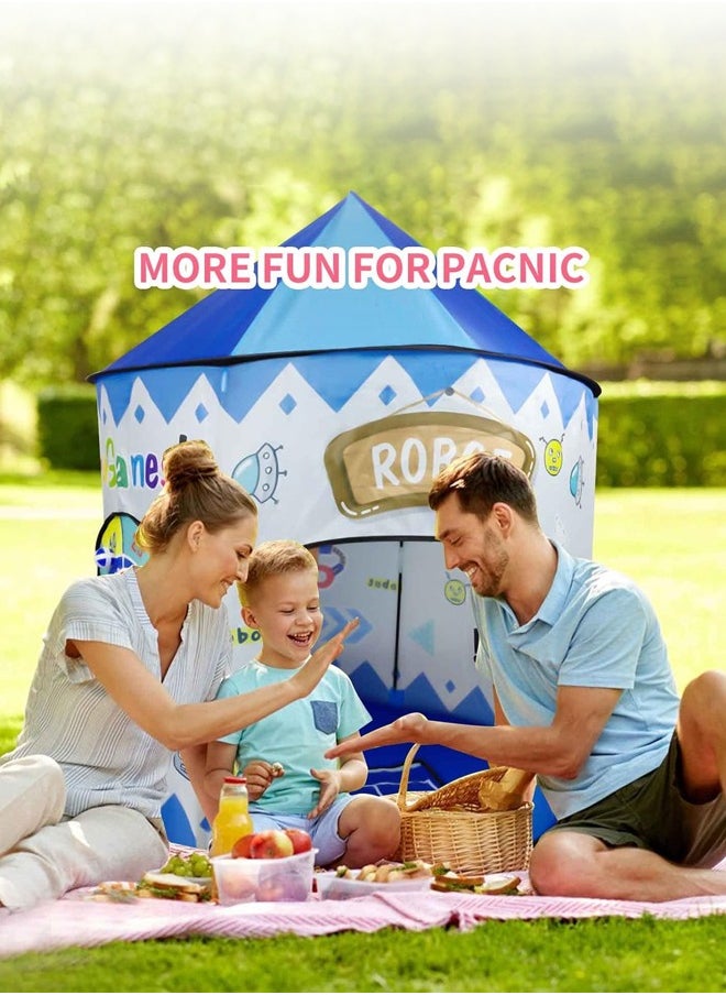 Soft Touch - 4 in 1 Play Tent for Toddler Boys Girls Lightweight Portable Foldable Indoor Outdoor Playhouse with 3 Fun Games Toys Kids Tent Playset Castle Tent Pop Up Tent with Carrying Bag - Image 1