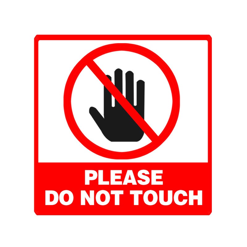 Besttile Please Do Not Touch Stickers6 Inch Self Adhesive Peel and Stick Dont Touch Stickers20 Pcs