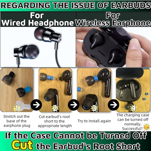 WenTigDY Earbud Replacement Tips 54Pcs,3 Sizes S/M/L, 9 Colors Silicone Tips Headphone Covers Ear Bud Rubber Tips Silicone Earbud for Ears Headphone Ear Covers Replacement (Inner Hole 3.8mm -5.1mm) - Image 3