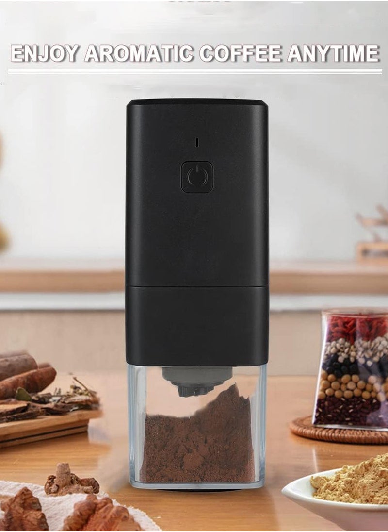 Mini Coffee Grinder, Rechargeable Automatic Grinder 1300mAh, Portable Coffee Bean Grinder for Home Travel Office