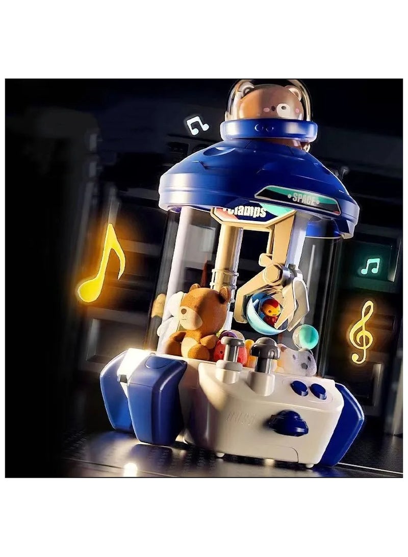 BLOOMING TIME Cute Bear Lighting And Sound Effects Kid's Doll Catching Machine Play House Clip Doll Machine Clip Doll Catching Machine Blue - Image 5