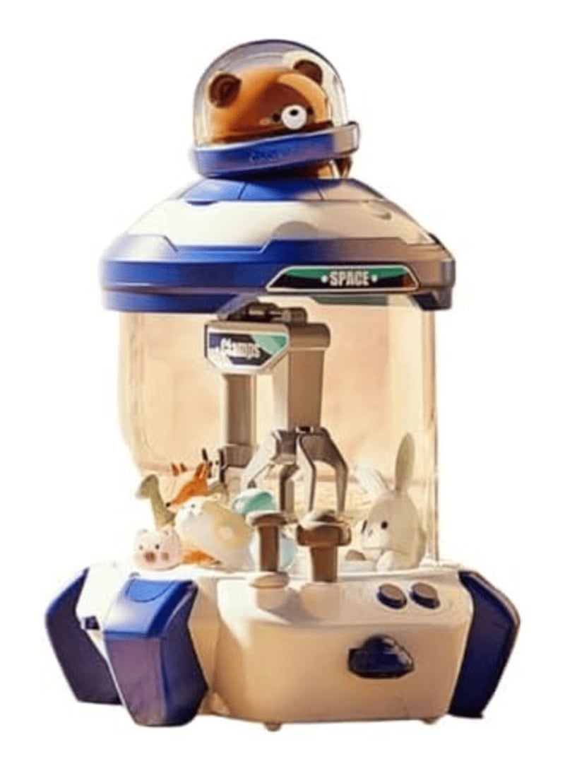 BLOOMING TIME Cute Bear Lighting And Sound Effects Kid's Doll Catching Machine Play House Clip Doll Machine Clip Doll Catching Machine Blue - Image 1