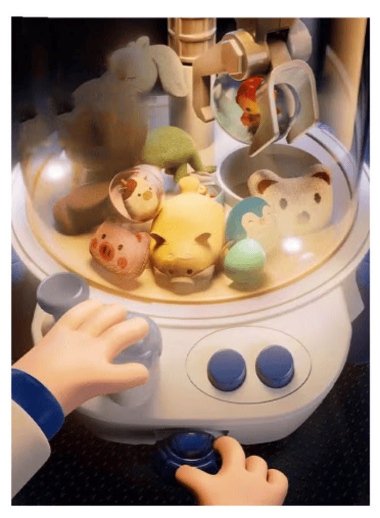 BLOOMING TIME Cute Bear Lighting And Sound Effects Kid's Doll Catching Machine Play House Clip Doll Machine Clip Doll Catching Machine Blue - Image 4