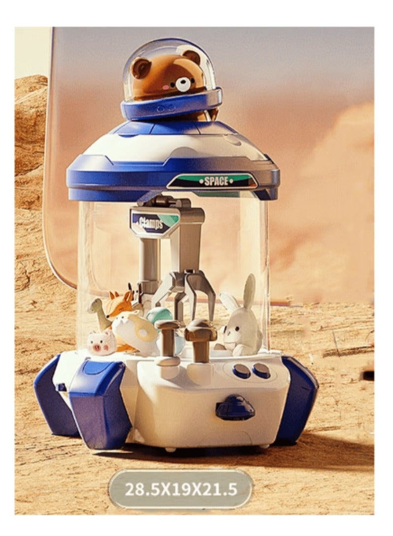 BLOOMING TIME Cute Bear Lighting And Sound Effects Kid's Doll Catching Machine Play House Clip Doll Machine Clip Doll Catching Machine Blue - Image 2