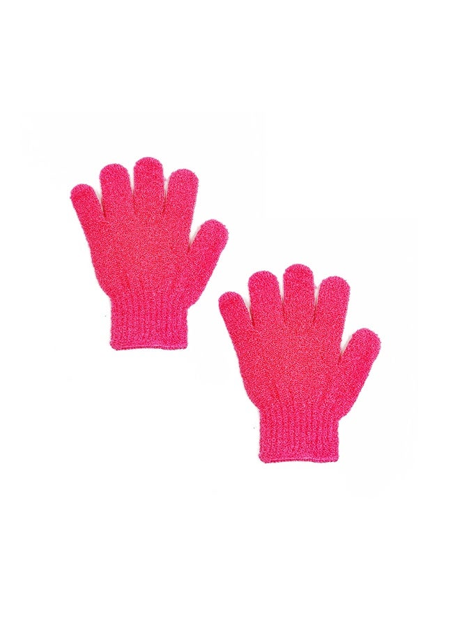1 Pair Bath Gloves for Shower Natural Loofah Exfoliating Wash Gloves for Body and Face, Dead Skin Remover, Double Sided Microfiber Shower Body Gloves for Adults and Kids  - Image 1